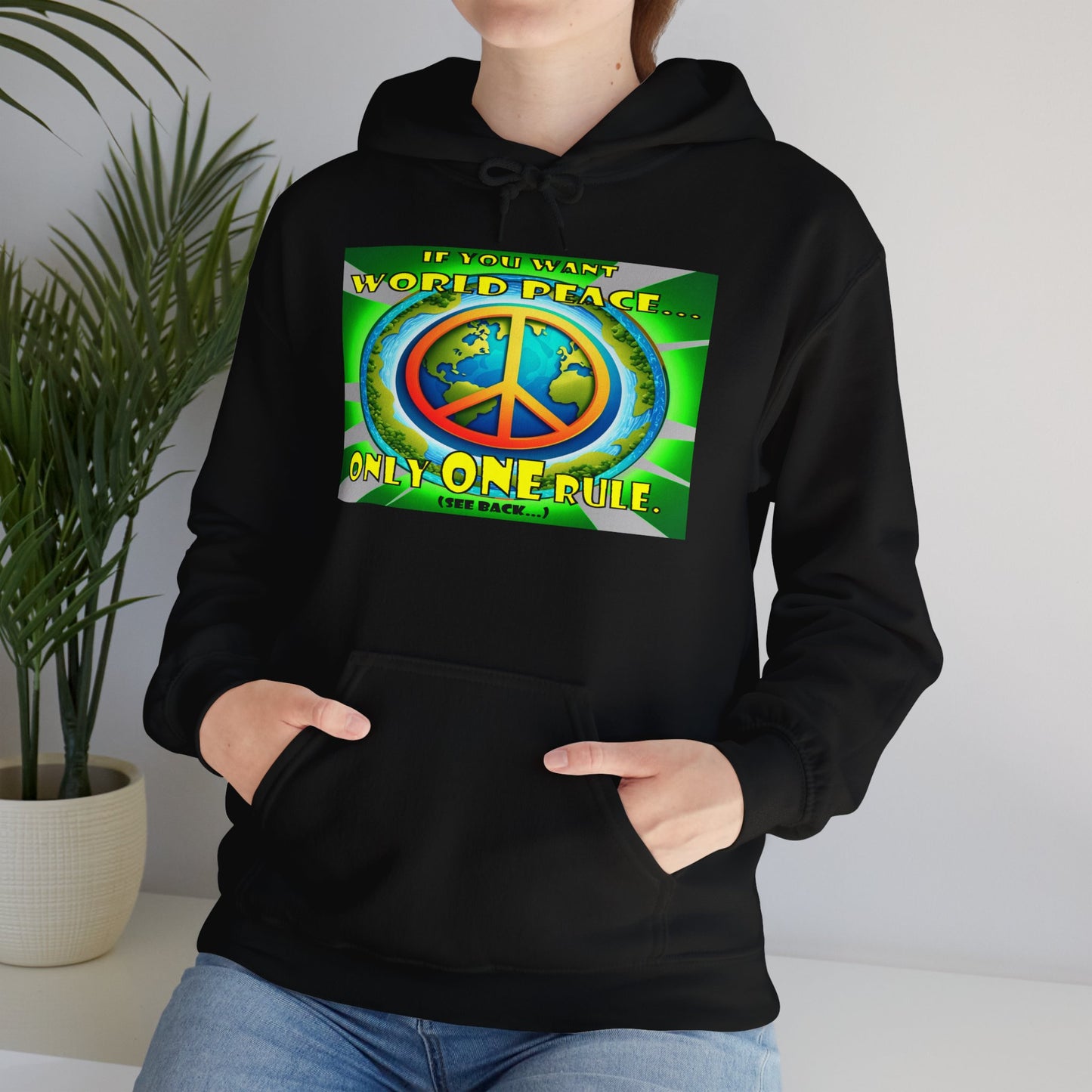 "The Answer to World Peace" Hoodie - The Perfect Gift for Peace Lovers -The Rule for World Peace by Cheshire Moon T-Shirts and Designs
