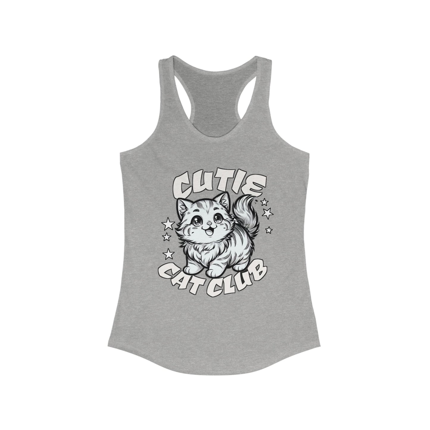 Cutie Cat Club Shirt: Racerback Tank Top – Crazy Cat Person in Training