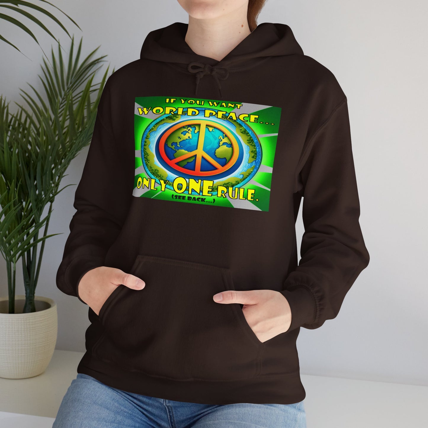 "The Answer to World Peace" Hoodie - The Perfect Gift for Peace Lovers -The Rule for World Peace by Cheshire Moon T-Shirts and Designs