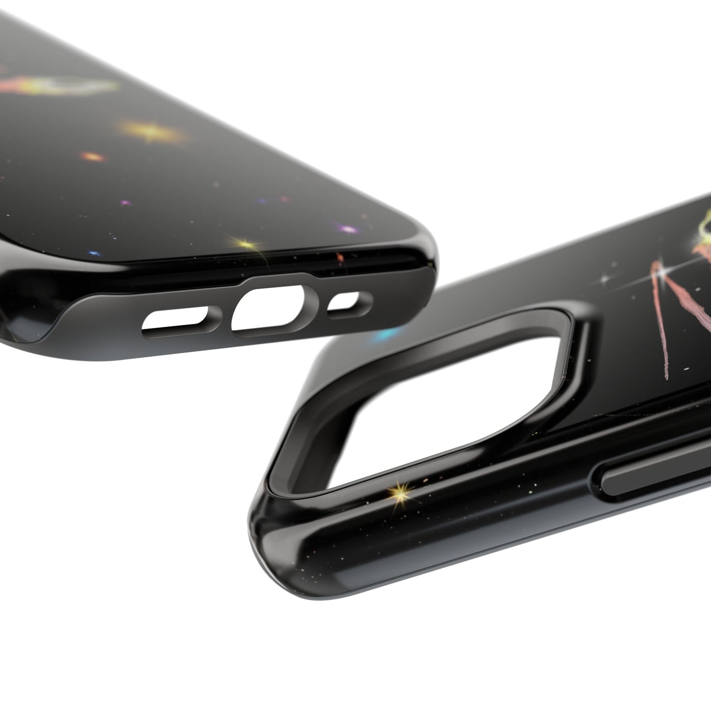 'Flying Saucer' Resistant Phone Case, Galaxy Space Design, Perfect Gift for Sci-Fi Lovers, Unique Phone Protector, Starry Night