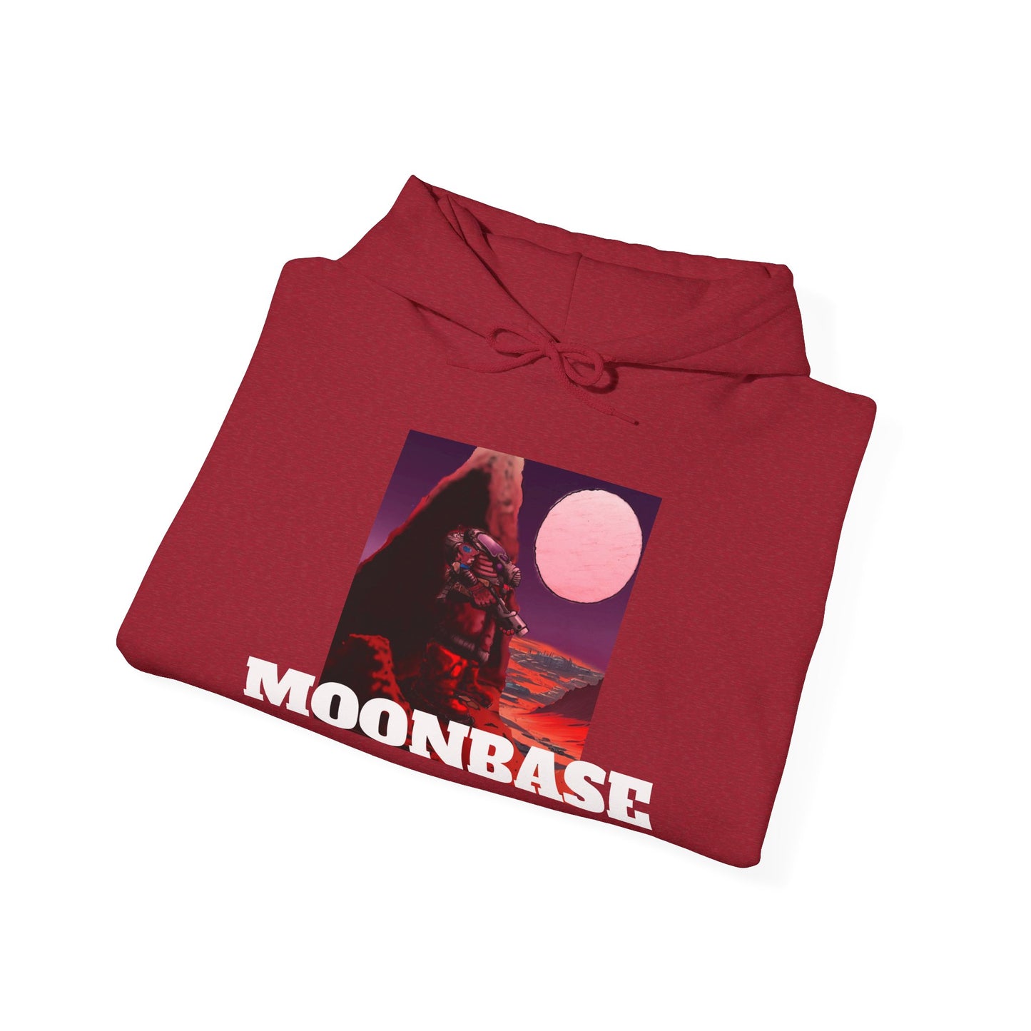 Science Fiction Hoodie - MOON BASE Space Colonist Heavy Blend™ hoodie by Cheshire Moon T-Shirts and Designs