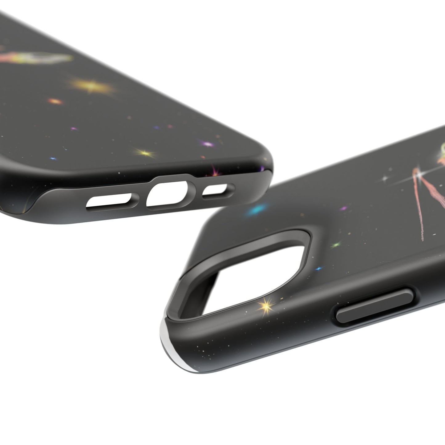 'Flying Saucer' Resistant Phone Case, Galaxy Space Design, Perfect Gift for Sci-Fi Lovers, Unique Phone Protector, Starry Night