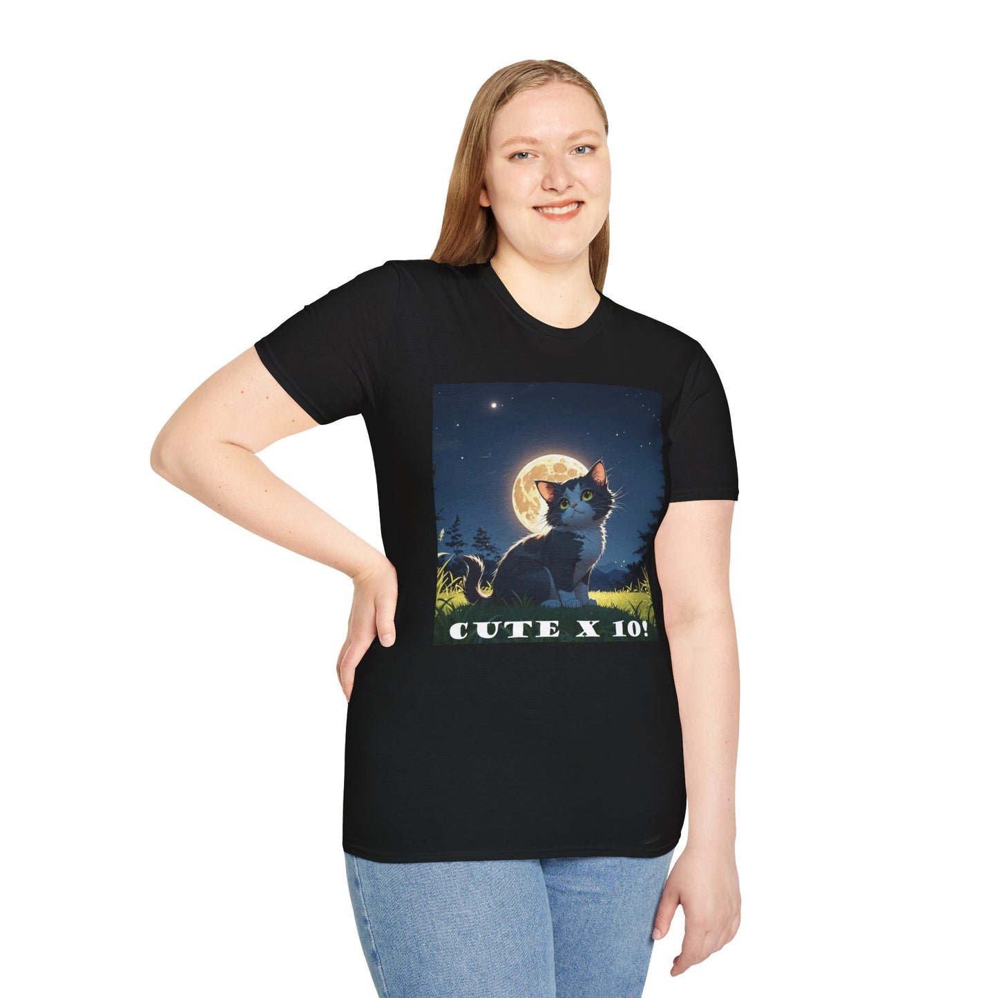"Cute X 10!!" T-Shirt - For Cat Lovers Who Are Utterly Obsessed! by Cheshire Moon T-Shirts and Designs