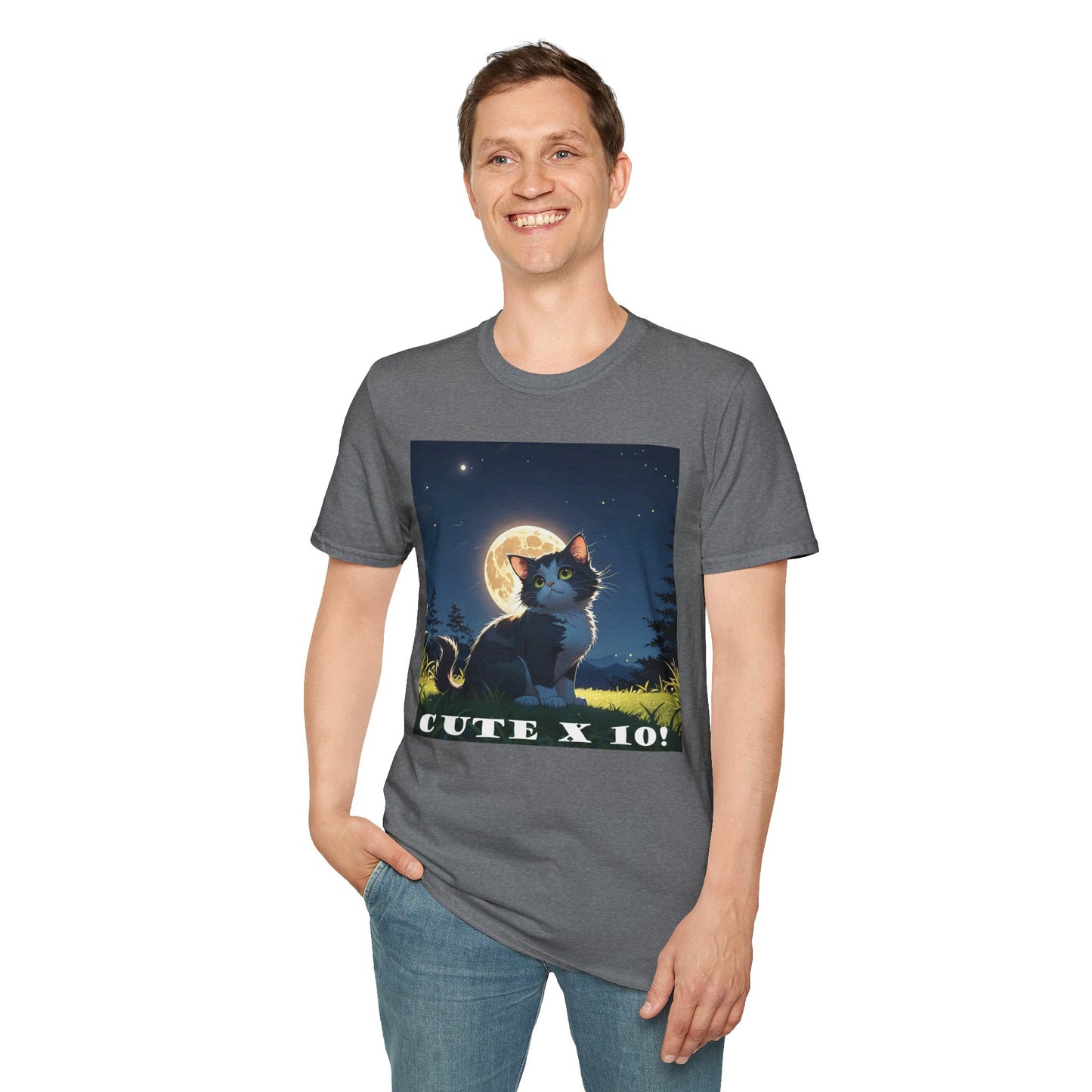 "Cute X 10!!" T-Shirt - For Cat Lovers Who Are Utterly Obsessed! by Cheshire Moon T-Shirts and Designs