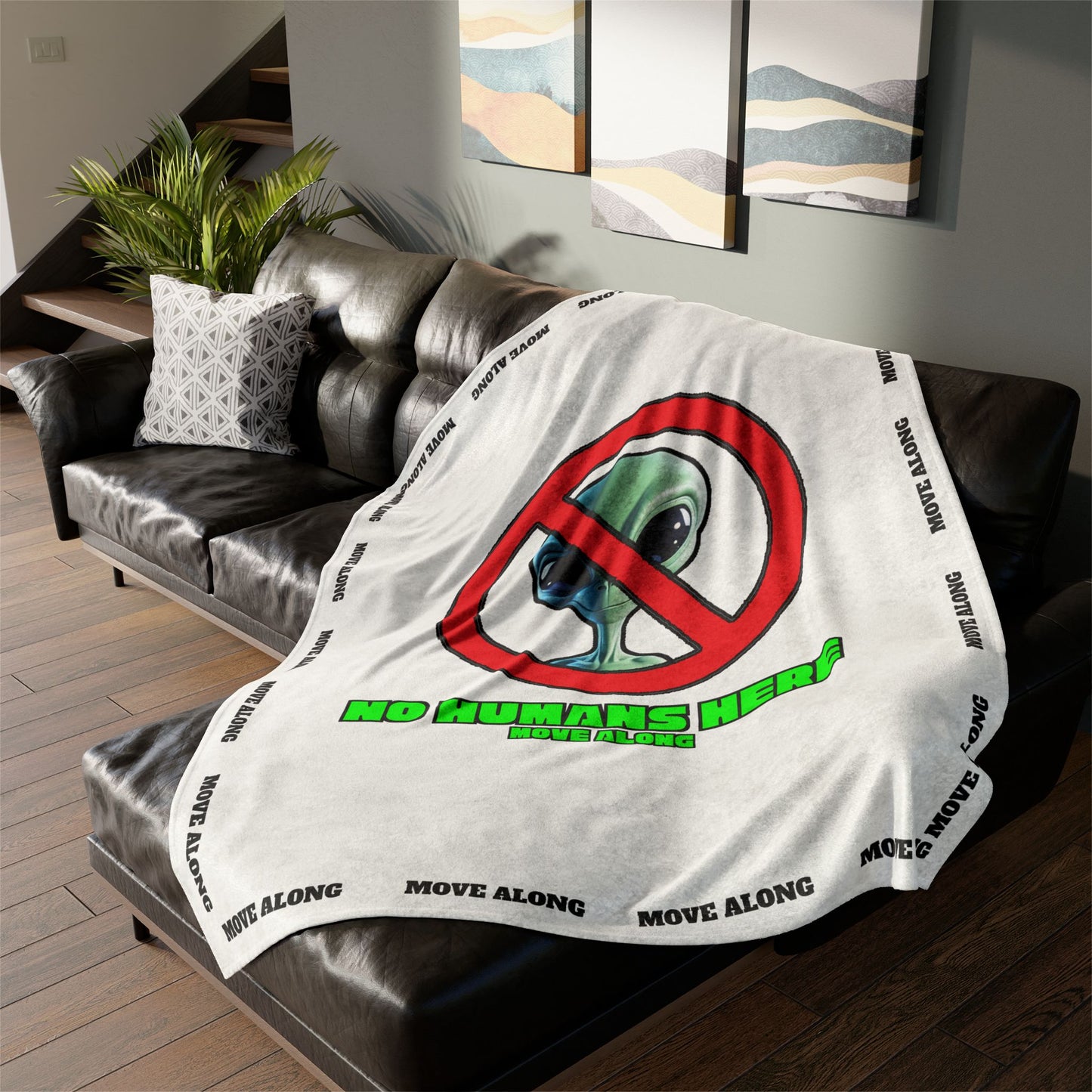 "MOVE ALONG" Emergency Blanket: Tell Aliens to Keep Moving and Find Another Planet to Explore! by Cheshire Moon T-Shirts and Designs