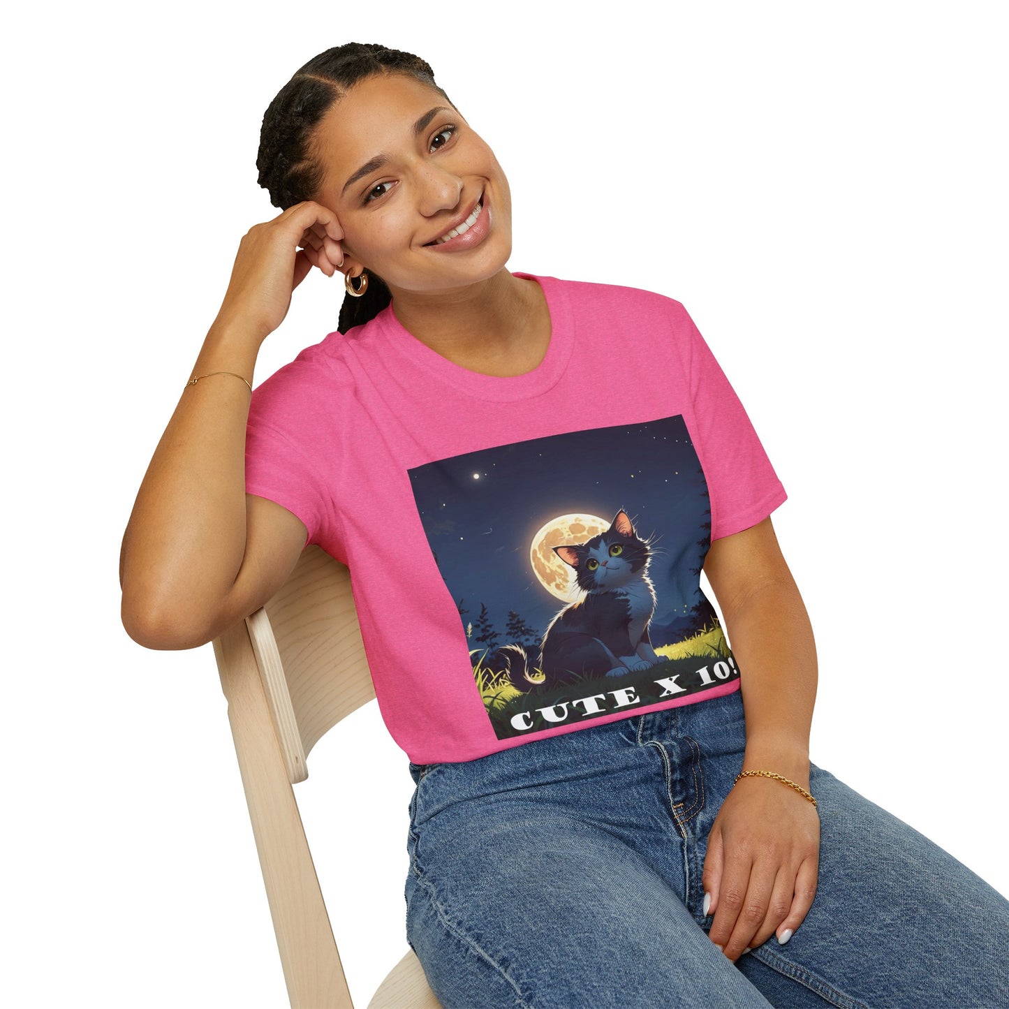 "Cute X 10!!" T-Shirt - For Cat Lovers Who Are Utterly Obsessed! by Cheshire Moon T-Shirts and Designs