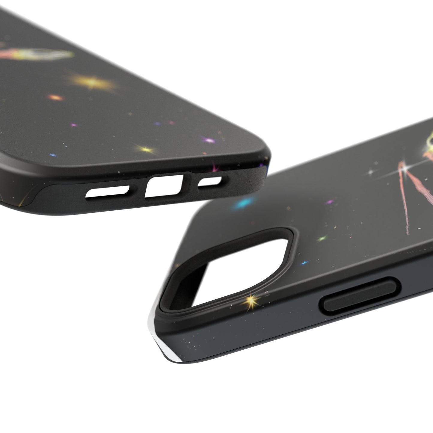 'Flying Saucer' Resistant Phone Case, Galaxy Space Design, Perfect Gift for Sci-Fi Lovers, Unique Phone Protector, Starry Night