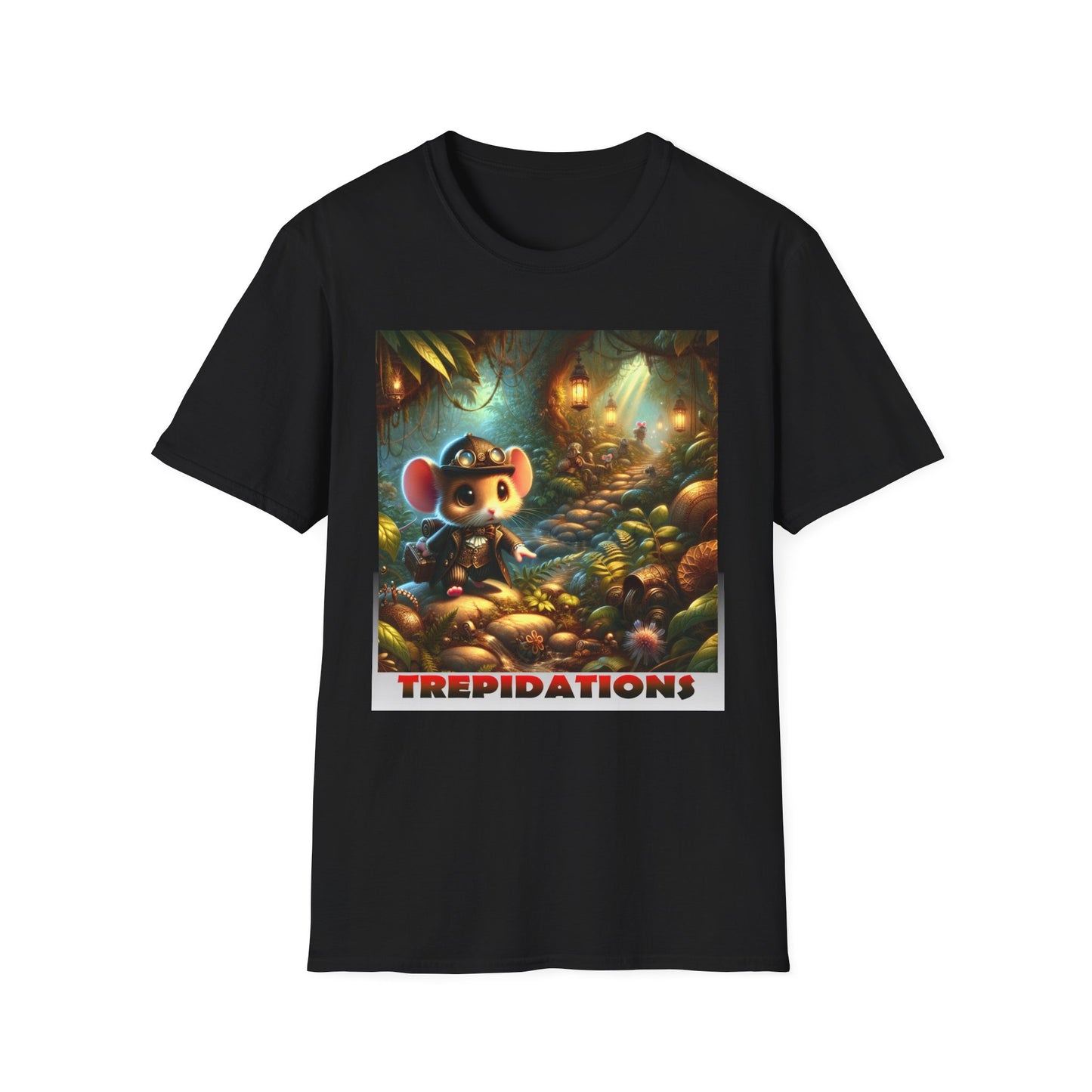 Adorable Cute Chibli Style T-shirt 'TREPIDATIONS' Fun Cozy Sweater by Cheshire Moon T-Shirts and Designs