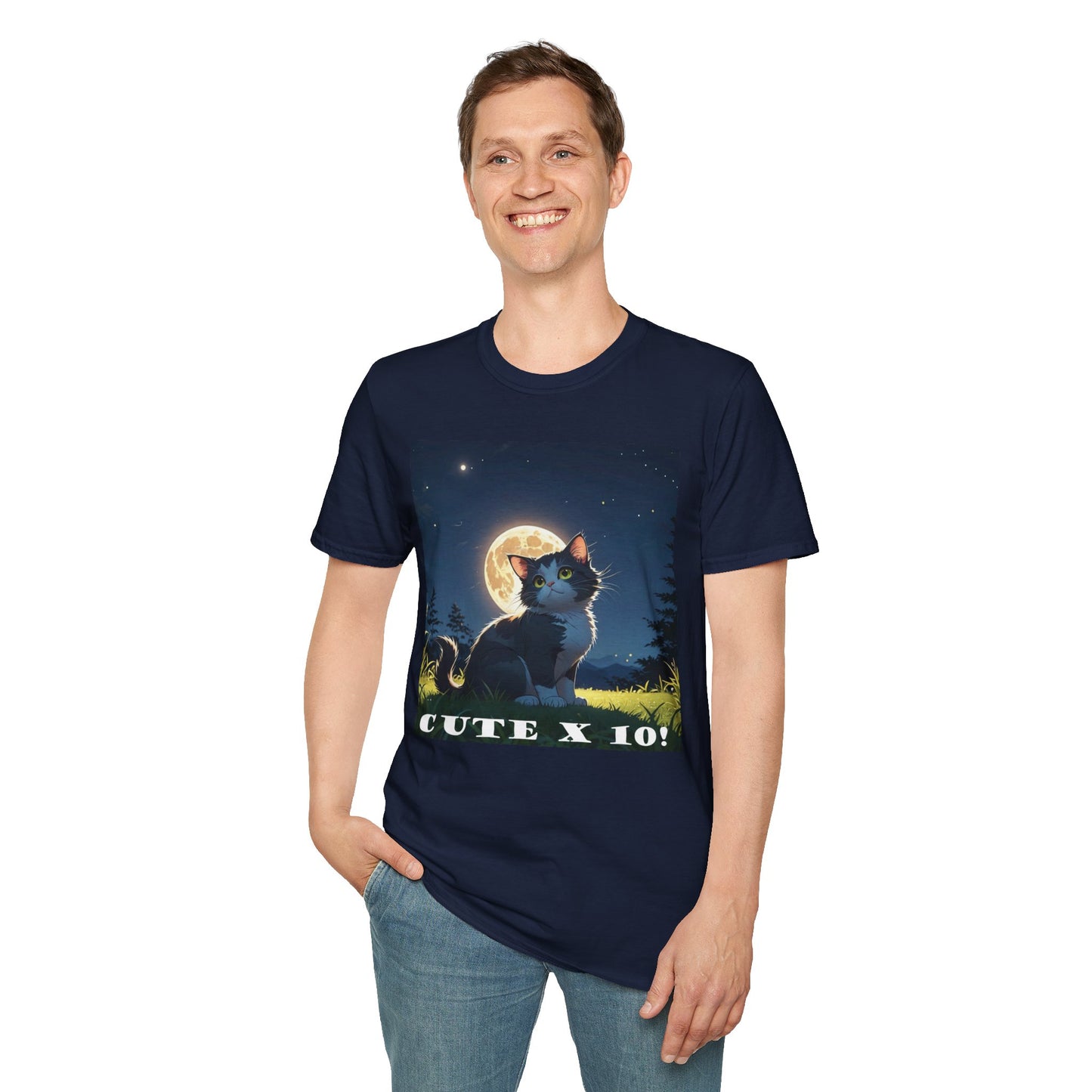 "Cute X 10!!" T-Shirt - For Cat Lovers Who Are Utterly Obsessed! by Cheshire Moon T-Shirts and Designs