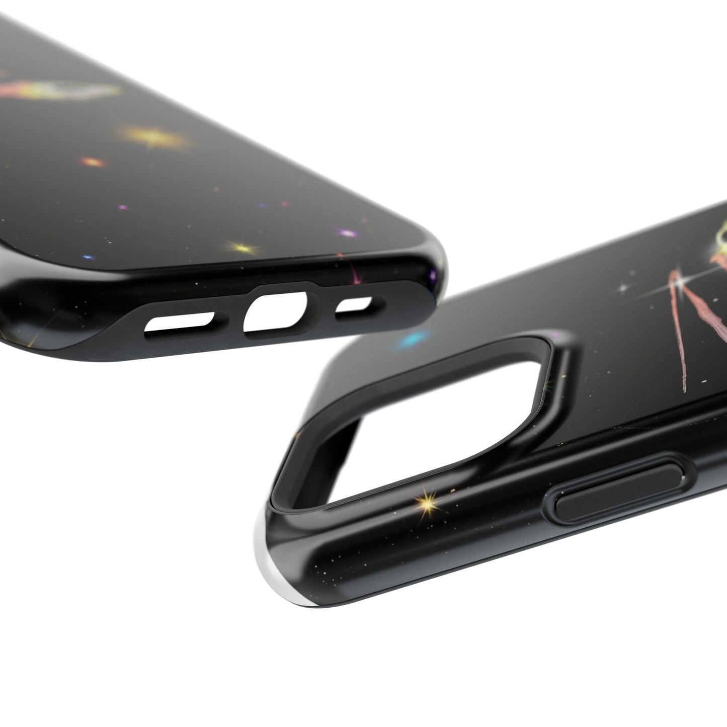 'Flying Saucer' Resistant Phone Case, Galaxy Space Design, Perfect Gift for Sci-Fi Lovers, Unique Phone Protector, Starry Night