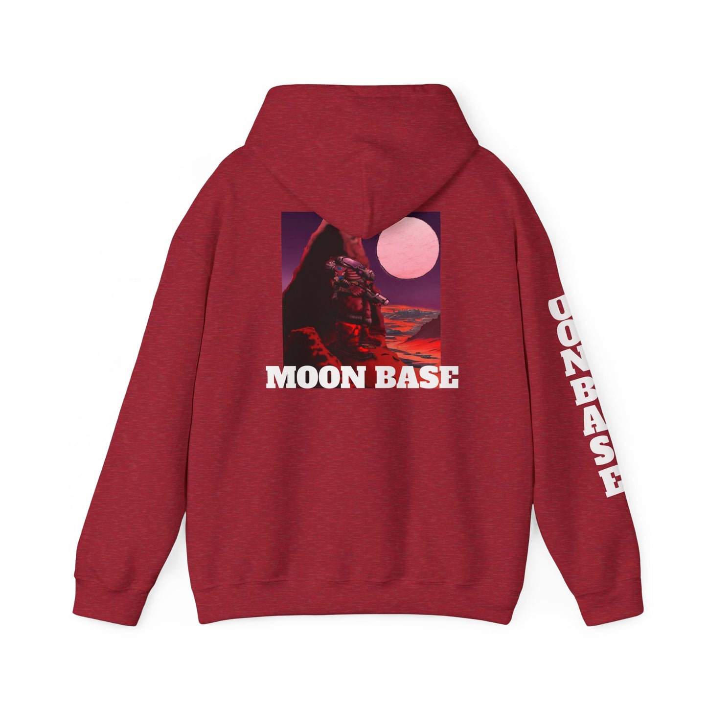 Science Fiction Hoodie - MOON BASE Space Colonist Heavy Blend™ hoodie by Cheshire Moon T-Shirts and Designs