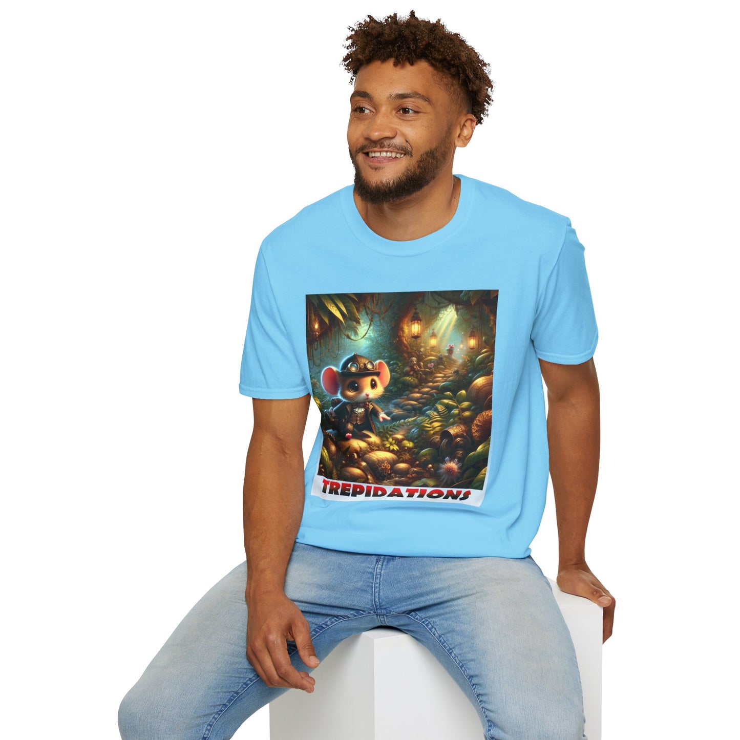Adorable Cute Chibli Style T-shirt 'TREPIDATIONS' Fun Cozy Sweater by Cheshire Moon T-Shirts and Designs