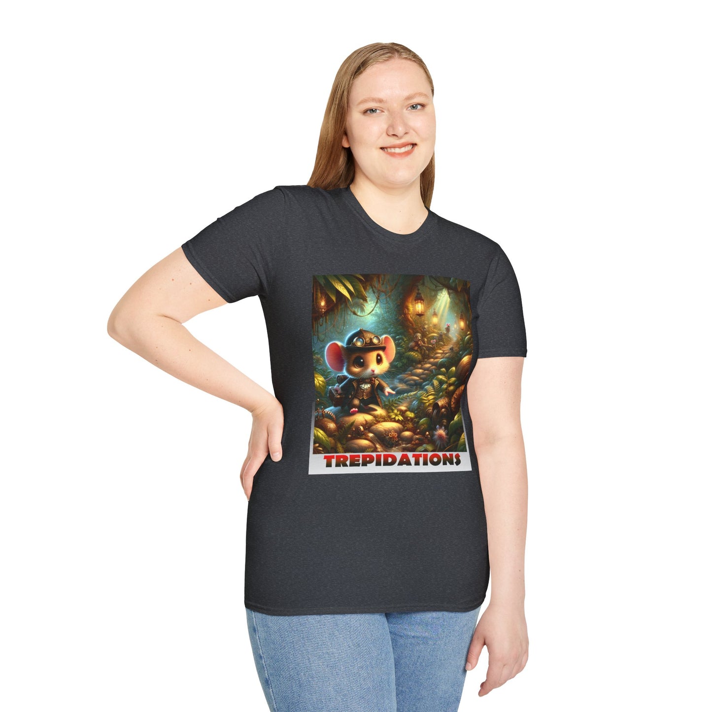 Adorable Cute Chibli Style T-shirt 'TREPIDATIONS' Fun Cozy Sweater by Cheshire Moon T-Shirts and Designs