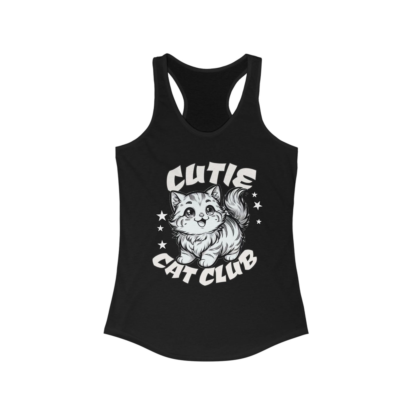 Cutie Cat Club Shirt: Racerback Tank Top – Crazy Cat Person in Training