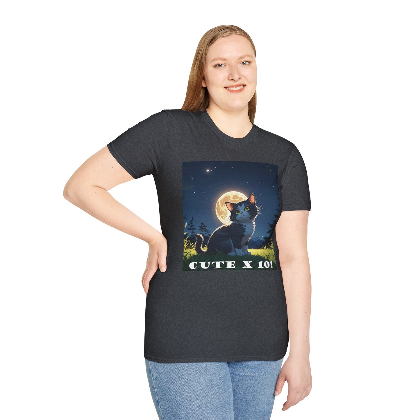 "Cute X 10!!" T-Shirt - For Cat Lovers Who Are Utterly Obsessed! by Cheshire Moon T-Shirts and Designs