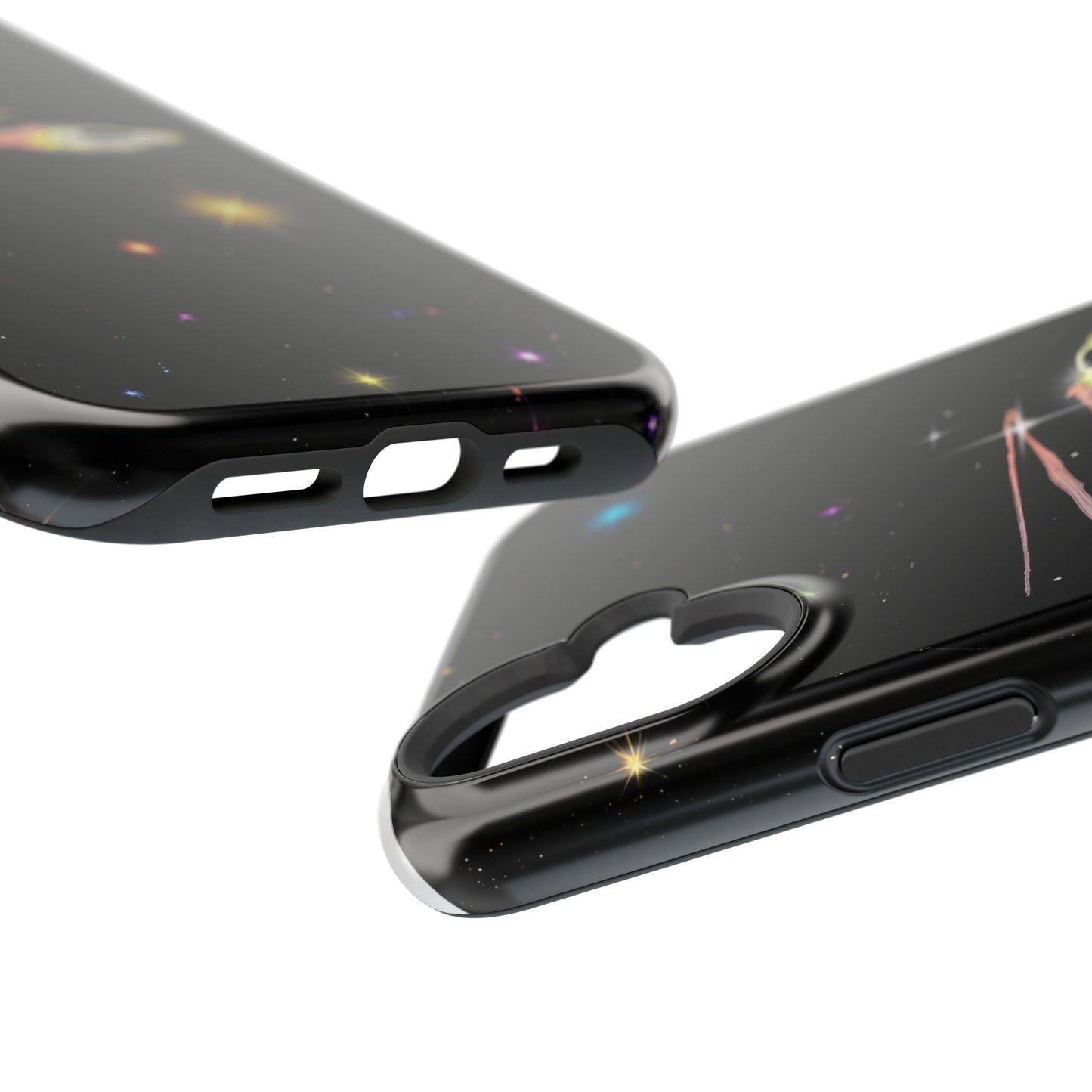 'Flying Saucer' Resistant Phone Case, Galaxy Space Design, Perfect Gift for Sci-Fi Lovers, Unique Phone Protector, Starry Night