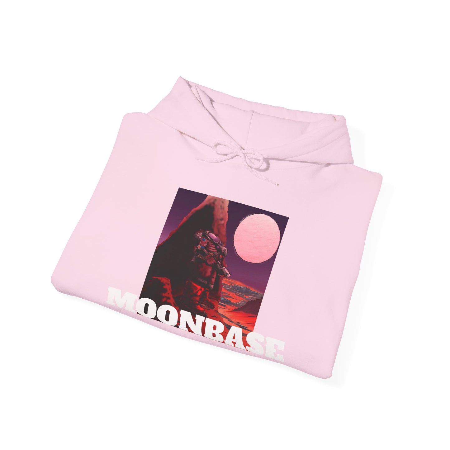 Science Fiction Hoodie - MOON BASE Space Colonist Heavy Blend™ hoodie by Cheshire Moon T-Shirts and Designs