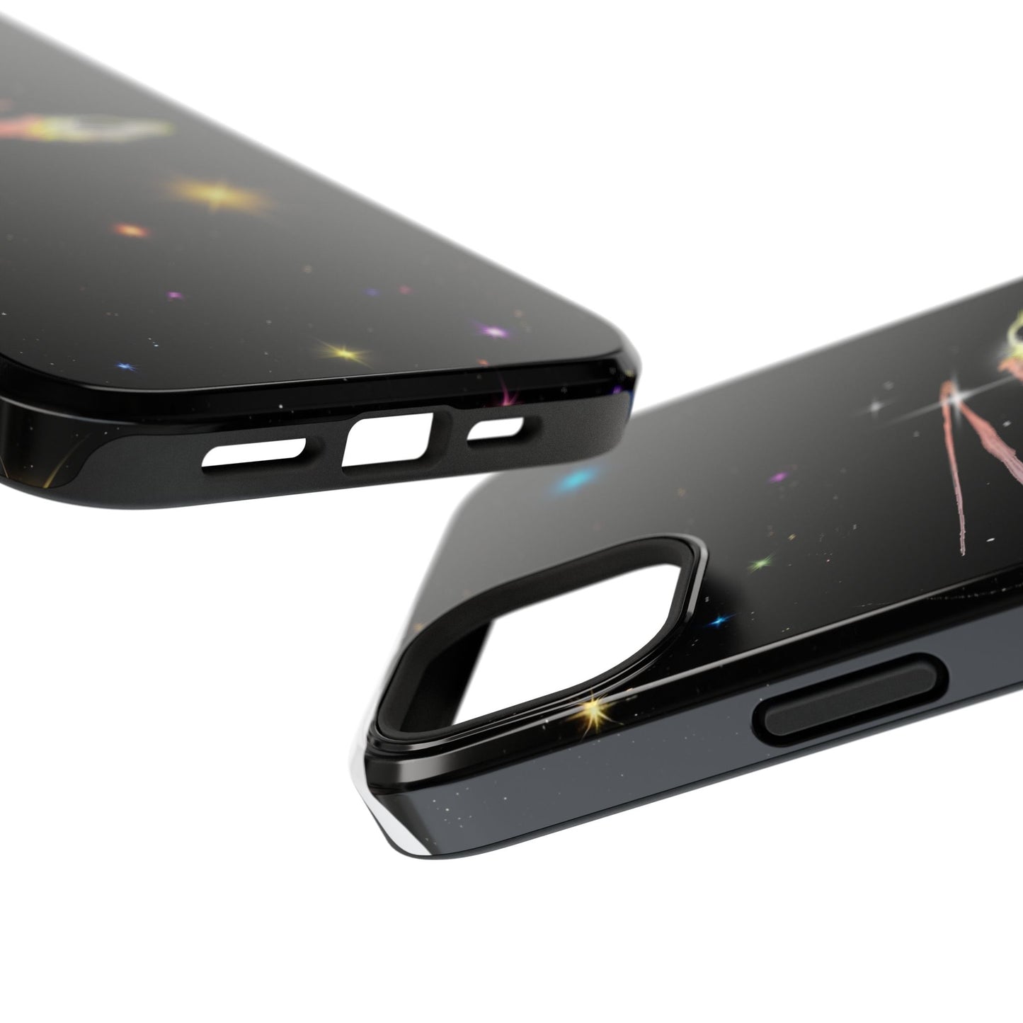 'Flying Saucer' Resistant Phone Case, Galaxy Space Design, Perfect Gift for Sci-Fi Lovers, Unique Phone Protector, Starry Night