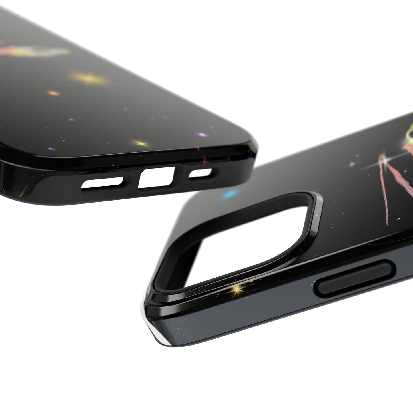 'Flying Saucer' Resistant Phone Case, Galaxy Space Design, Perfect Gift for Sci-Fi Lovers, Unique Phone Protector, Starry Night