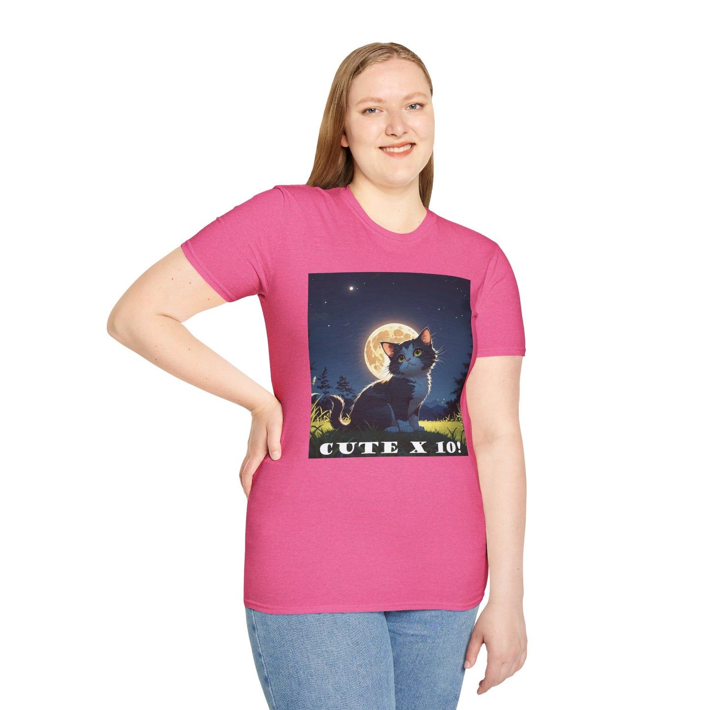 "Cute X 10!!" T-Shirt - For Cat Lovers Who Are Utterly Obsessed! by Cheshire Moon T-Shirts and Designs