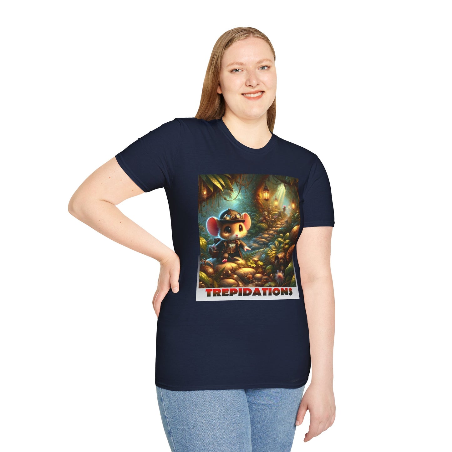 Adorable Cute Chibli Style T-shirt 'TREPIDATIONS' Fun Cozy Sweater by Cheshire Moon T-Shirts and Designs