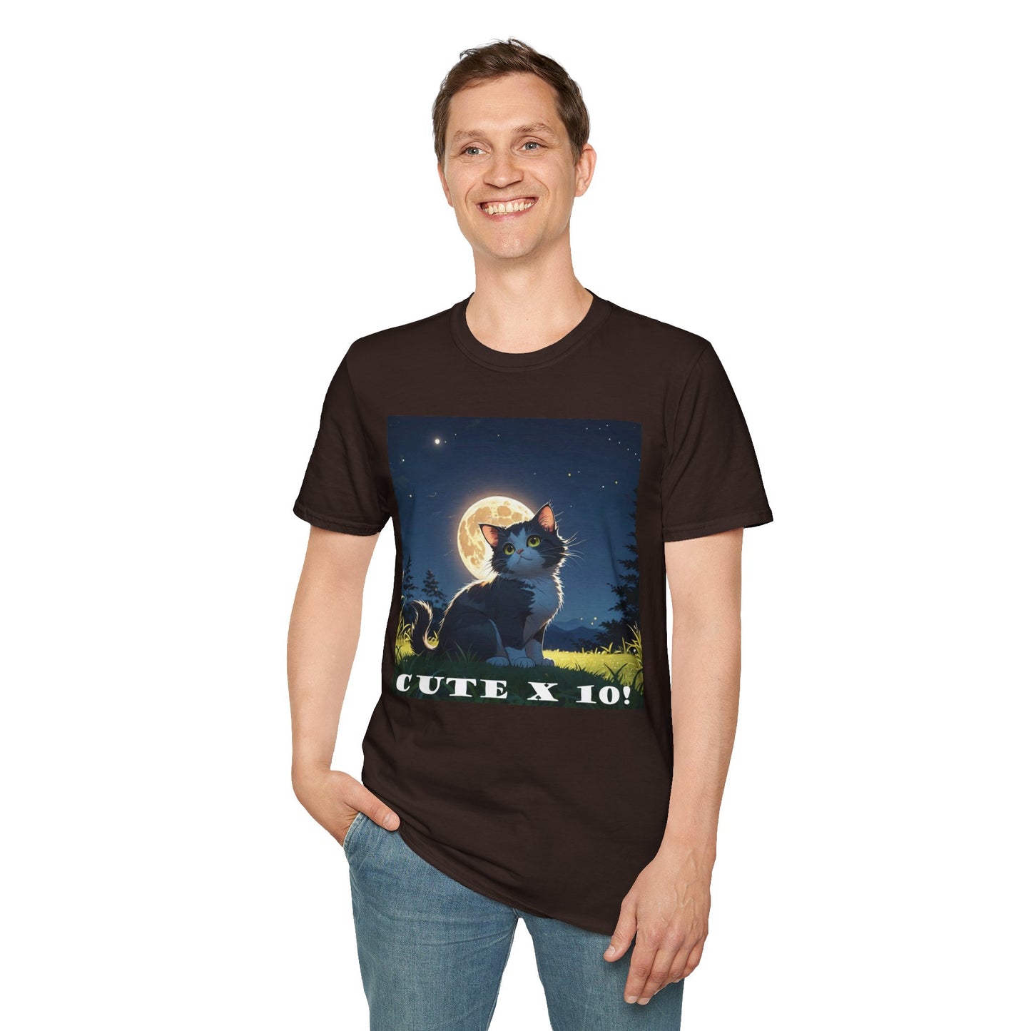 "Cute X 10!!" T-Shirt - For Cat Lovers Who Are Utterly Obsessed! by Cheshire Moon T-Shirts and Designs