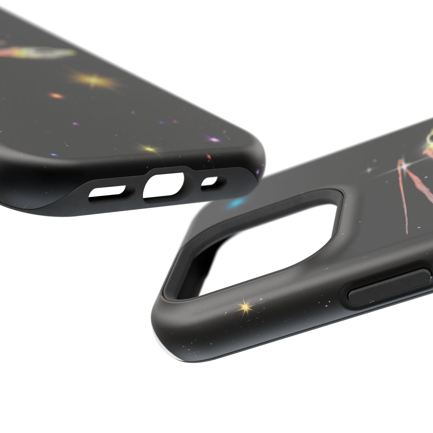 'Flying Saucer' Resistant Phone Case, Galaxy Space Design, Perfect Gift for Sci-Fi Lovers, Unique Phone Protector, Starry Night