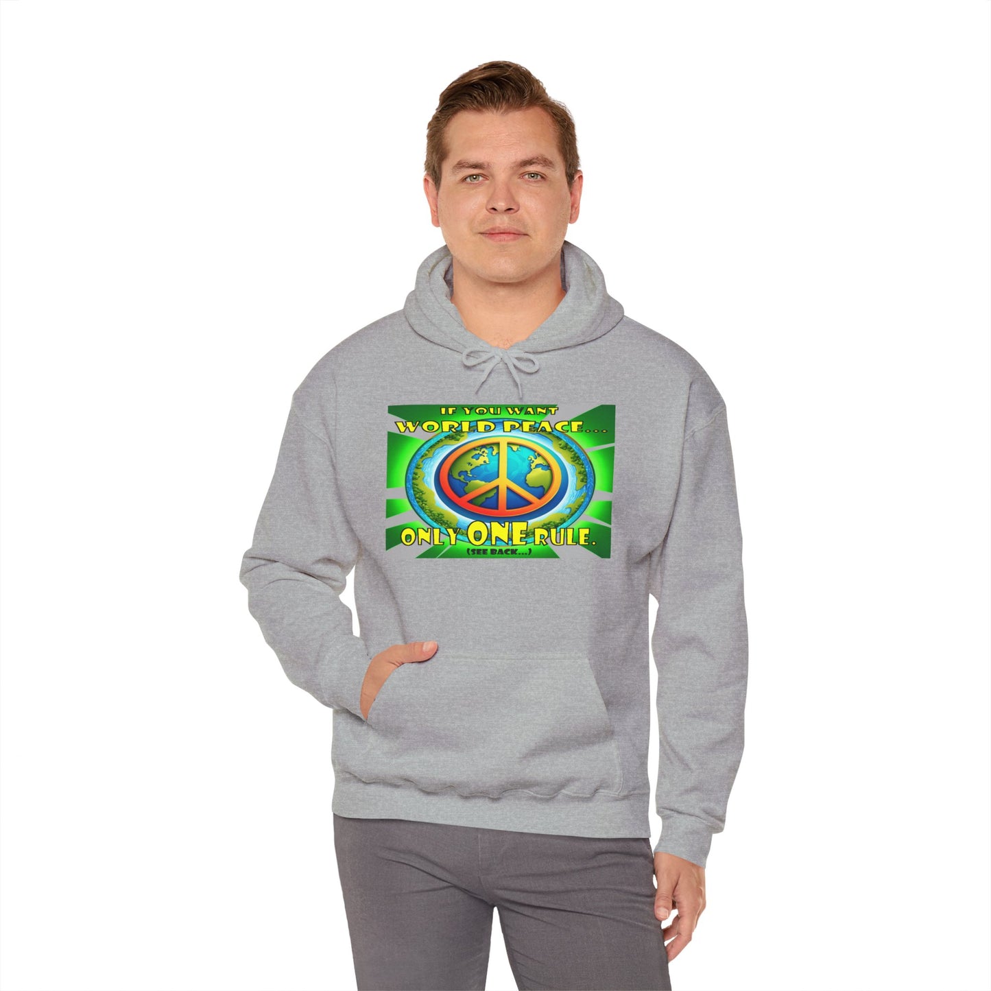 "The Answer to World Peace" Hoodie - The Perfect Gift for Peace Lovers -The Rule for World Peace by Cheshire Moon T-Shirts and Designs