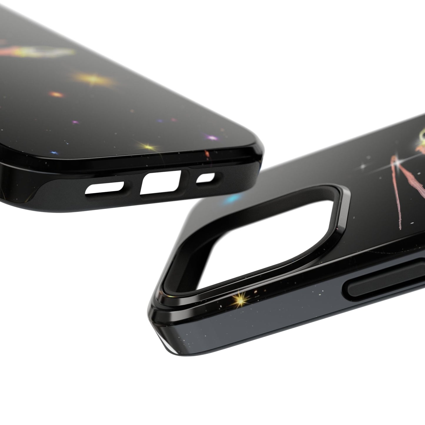 'Flying Saucer' Resistant Phone Case, Galaxy Space Design, Perfect Gift for Sci-Fi Lovers, Unique Phone Protector, Starry Night