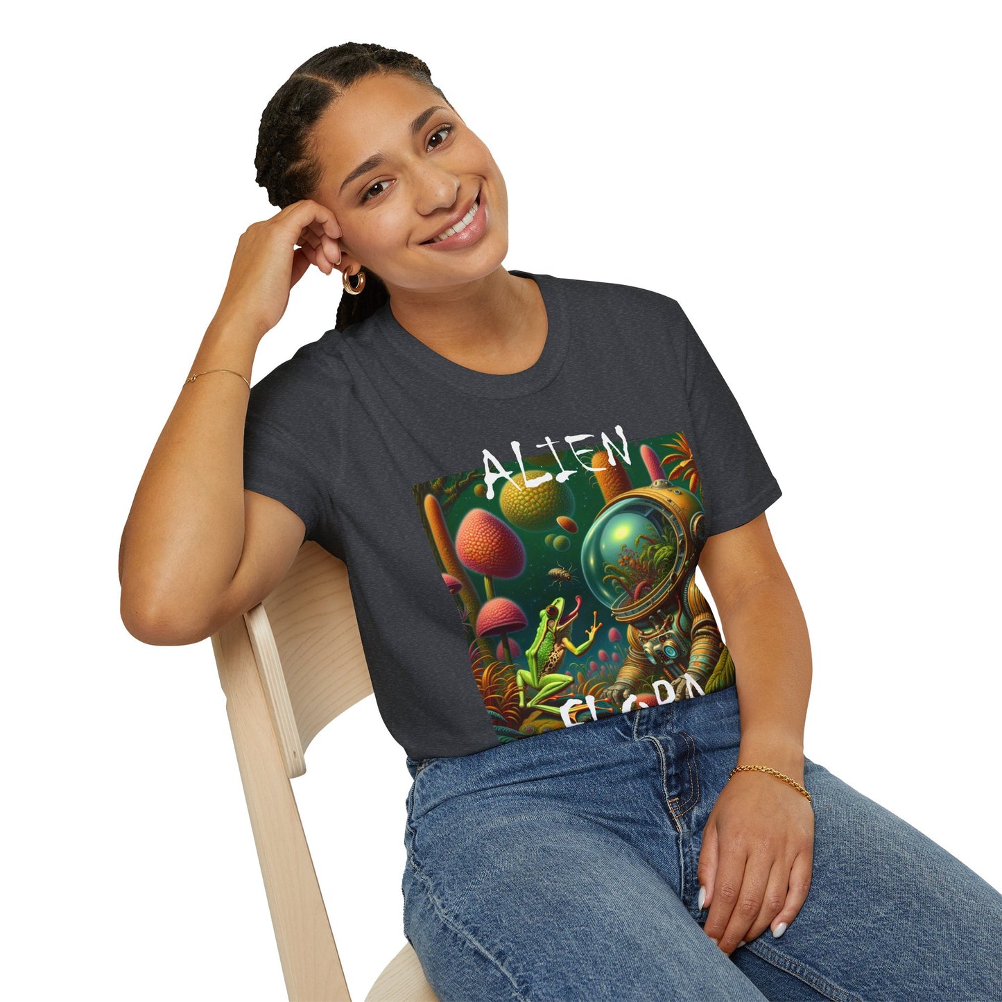 Imaginative Cool T-Shirt 'ALIEN FLORA' - Surreal Fantasy T-Shirt by Cheshire Moon T-Shirts and Designs