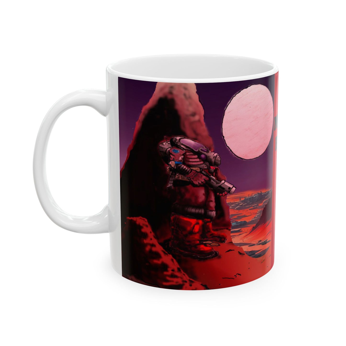 MOON BASE Science Fiction Mug - Captivating Lunar Design for Coffee Lovers by Cheshire Moon T-Shirts and Designs