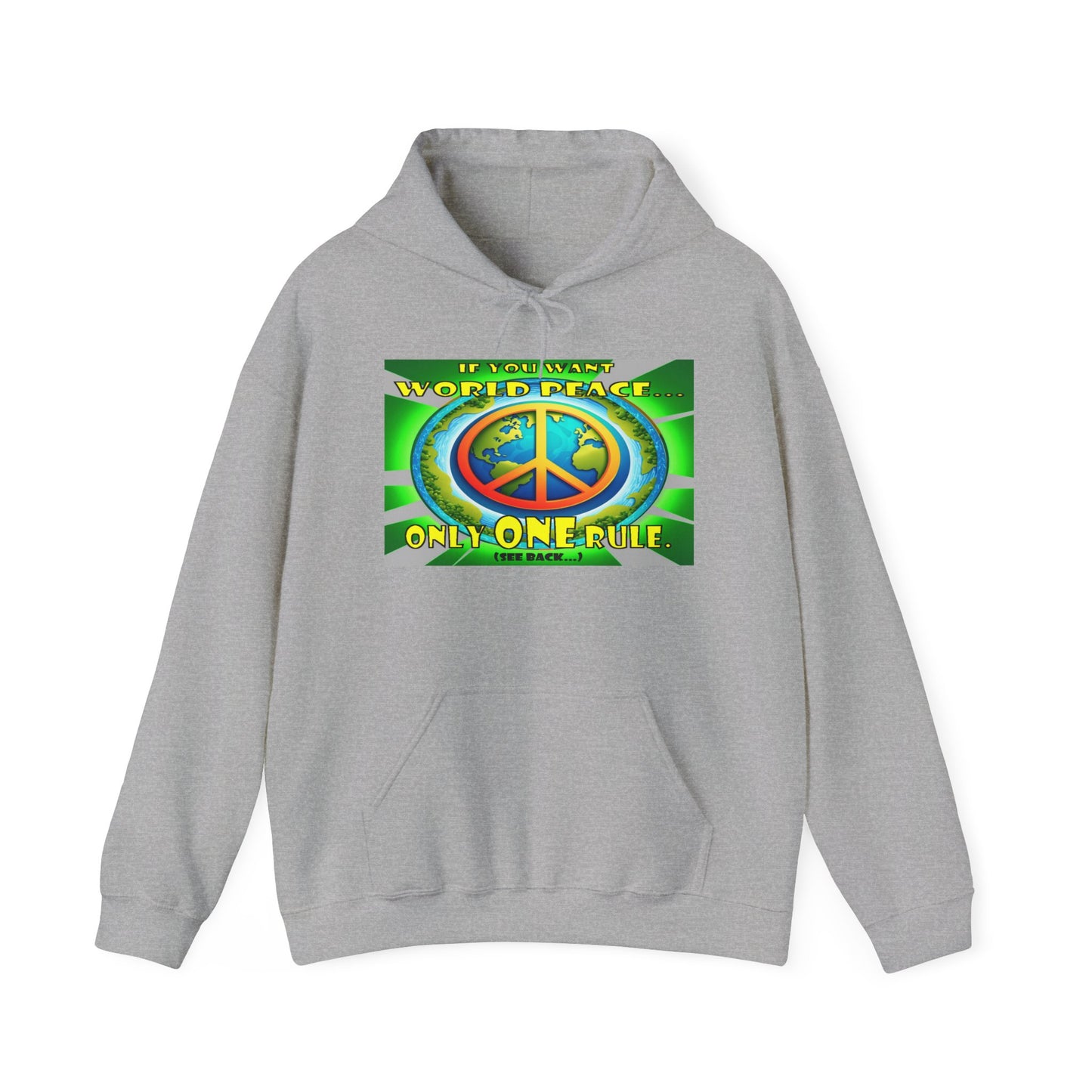 "The Answer to World Peace" Hoodie - The Perfect Gift for Peace Lovers -The Rule for World Peace by Cheshire Moon T-Shirts and Designs