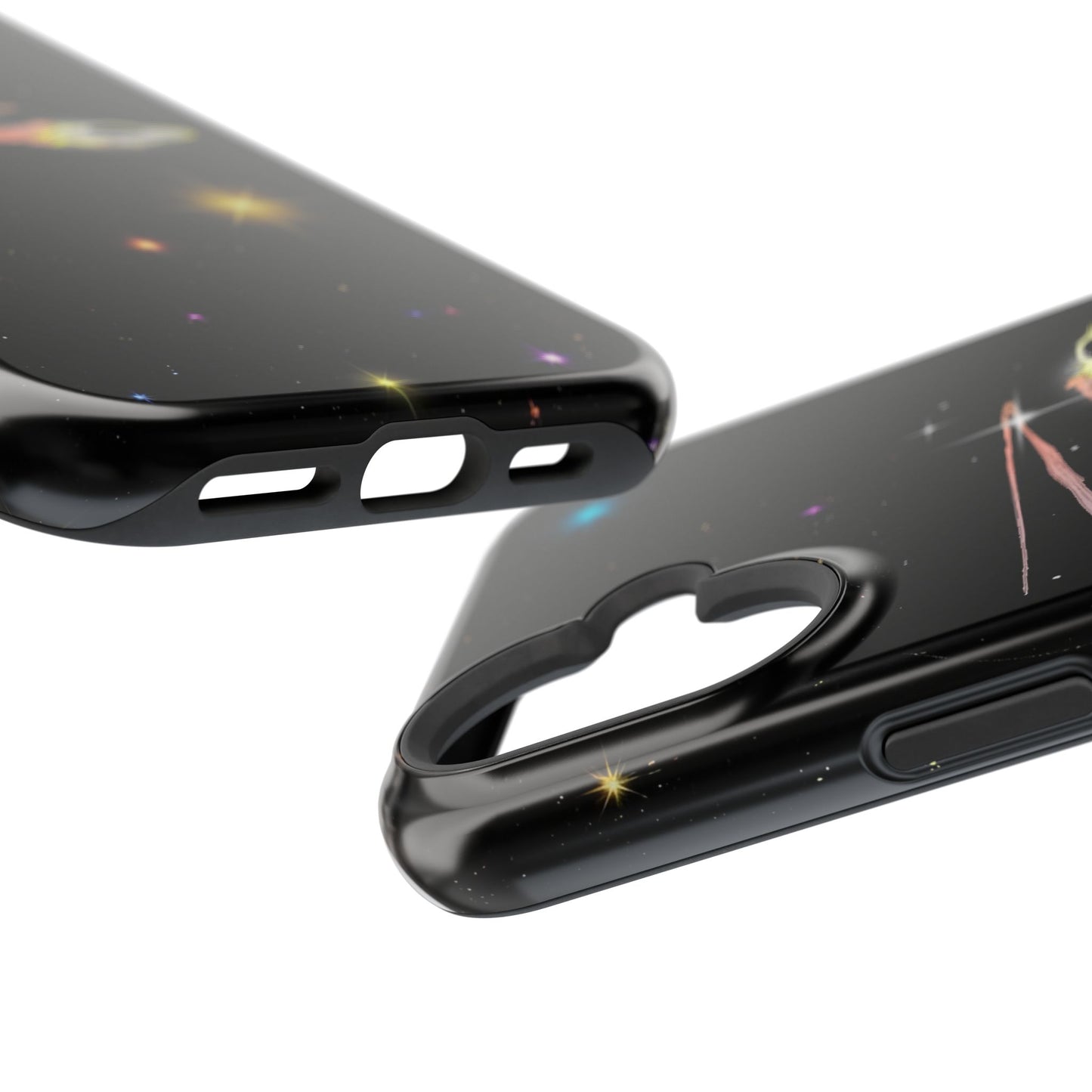 'Flying Saucer' Resistant Phone Case, Galaxy Space Design, Perfect Gift for Sci-Fi Lovers, Unique Phone Protector, Starry Night