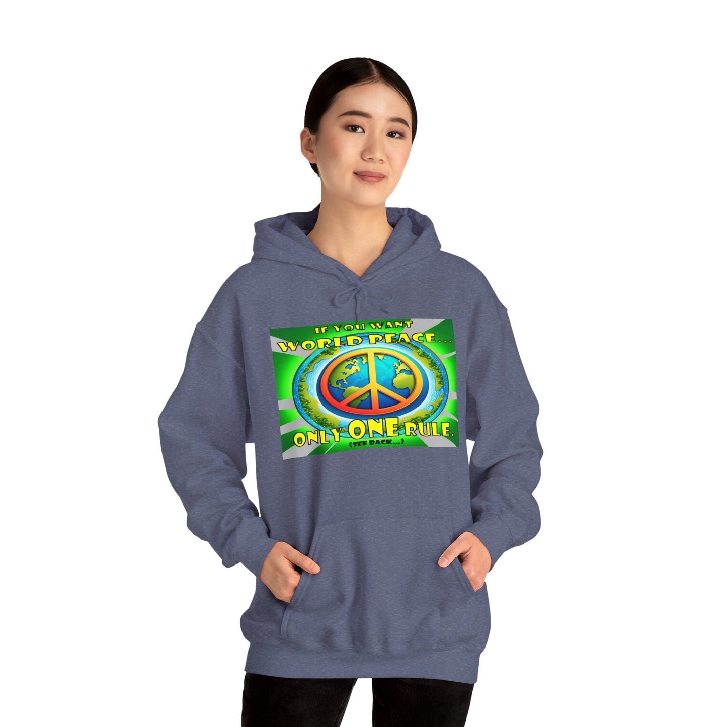 "The Answer to World Peace" Hoodie - The Perfect Gift for Peace Lovers -The Rule for World Peace by Cheshire Moon T-Shirts and Designs