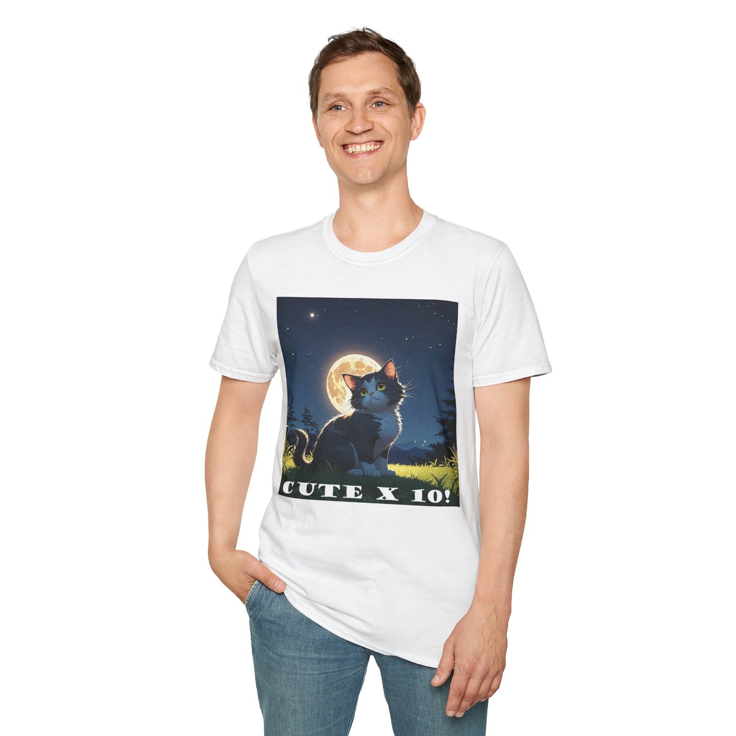 "Cute X 10!!" T-Shirt - For Cat Lovers Who Are Utterly Obsessed! by Cheshire Moon T-Shirts and Designs