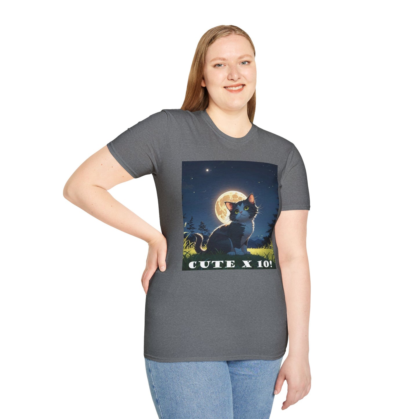 "Cute X 10!!" T-Shirt - For Cat Lovers Who Are Utterly Obsessed! by Cheshire Moon T-Shirts and Designs