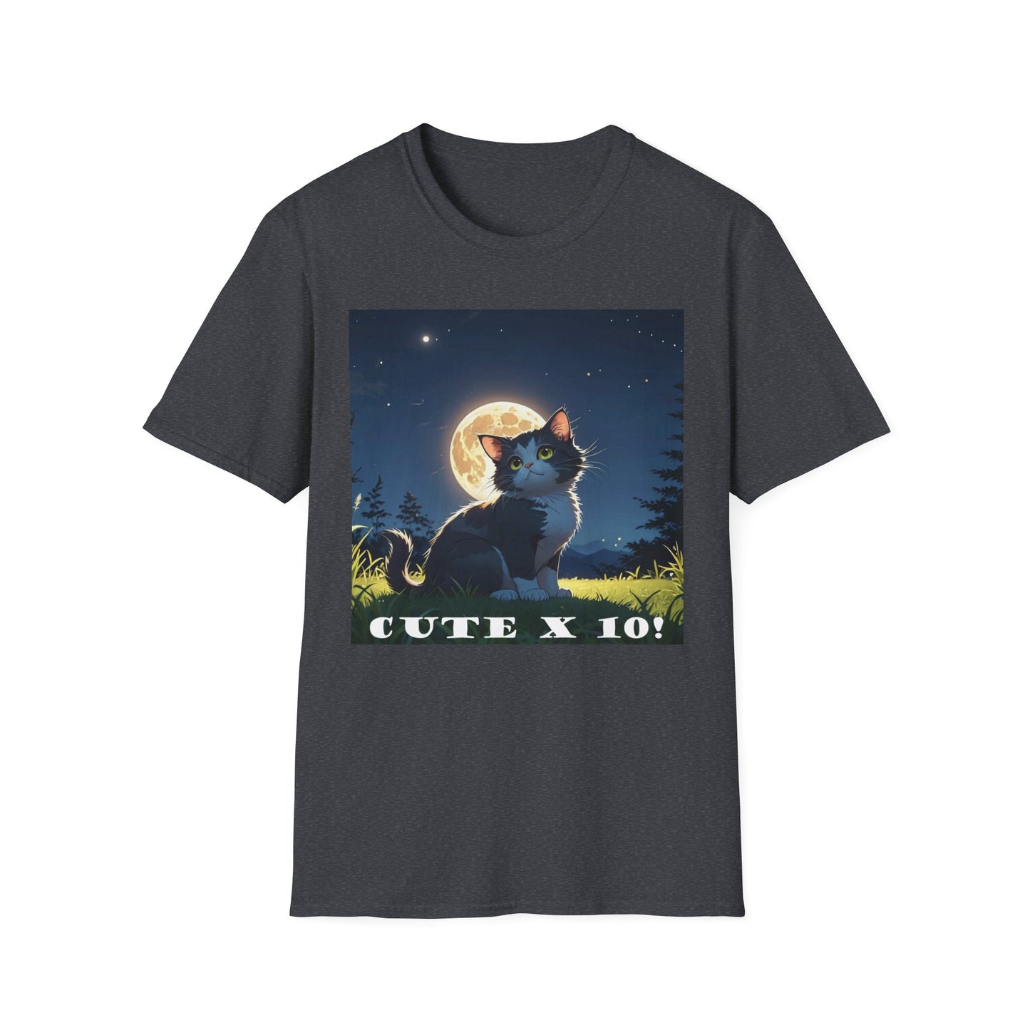 "Cute X 10!!" T-Shirt - For Cat Lovers Who Are Utterly Obsessed! by Cheshire Moon T-Shirts and Designs
