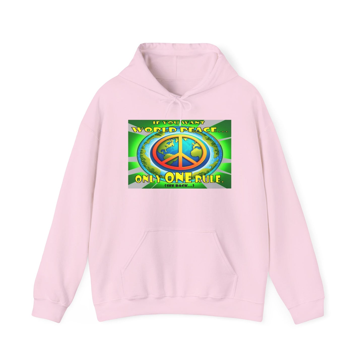 "The Answer to World Peace" Hoodie - The Perfect Gift for Peace Lovers -The Rule for World Peace by Cheshire Moon T-Shirts and Designs