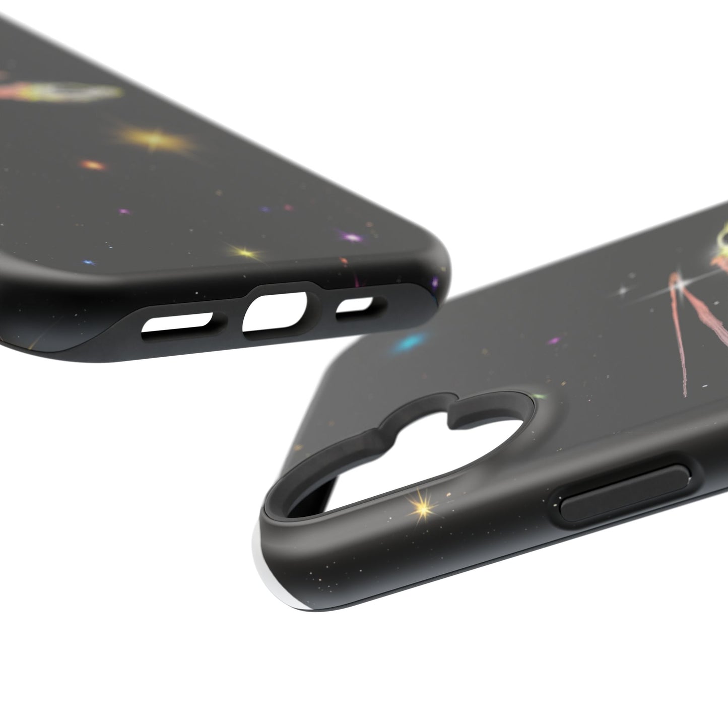 'Flying Saucer' Resistant Phone Case, Galaxy Space Design, Perfect Gift for Sci-Fi Lovers, Unique Phone Protector, Starry Night