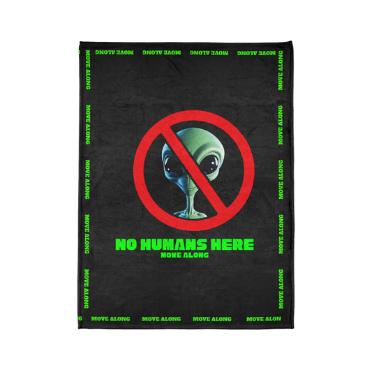 Sleep Soundly with the "MOVE ALONG" Blanket: Your Personal Force Field Against Intergalactic Intrusions and Unwanted Probing, Now with Added Dismissiveness! by Cheshire Moon T-Shirts and Designs