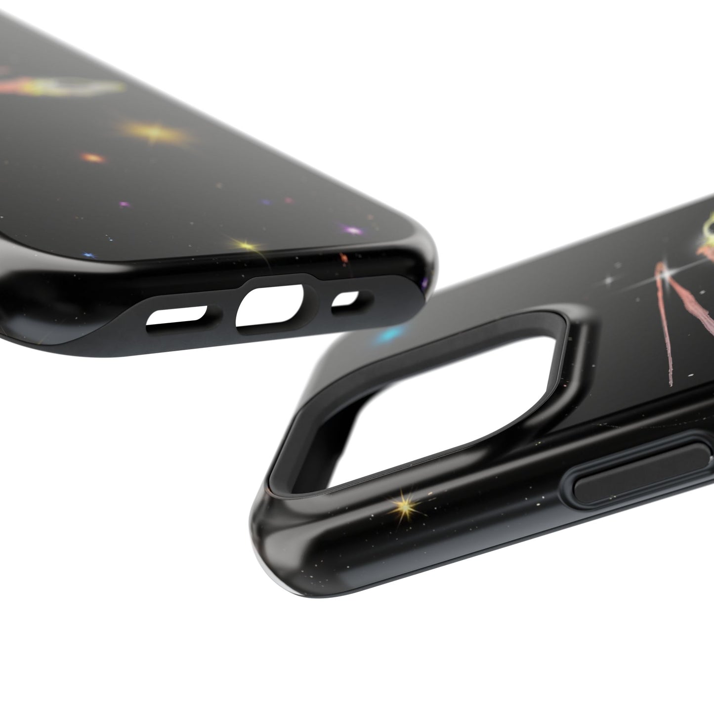 'Flying Saucer' Resistant Phone Case, Galaxy Space Design, Perfect Gift for Sci-Fi Lovers, Unique Phone Protector, Starry Night