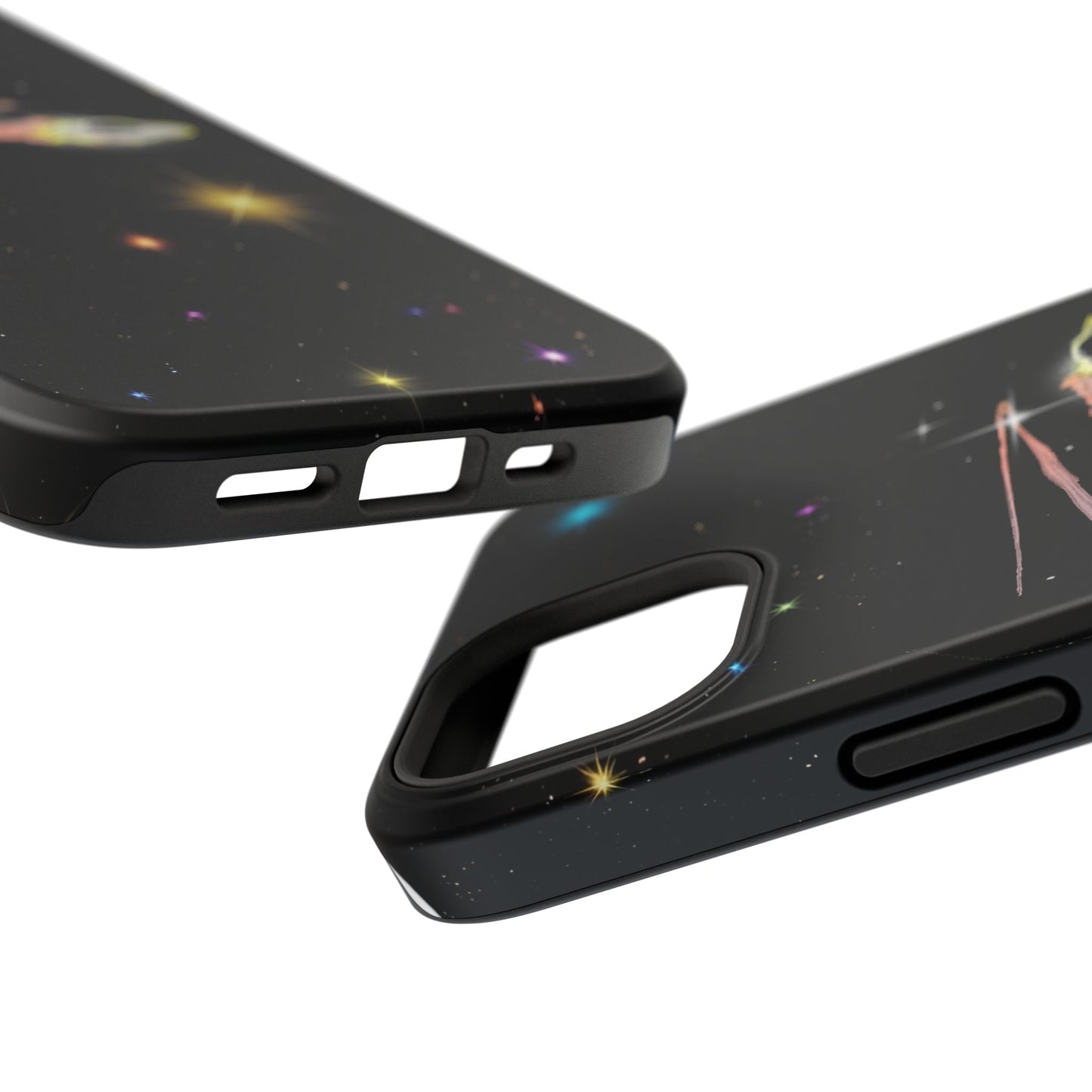 'Flying Saucer' Resistant Phone Case, Galaxy Space Design, Perfect Gift for Sci-Fi Lovers, Unique Phone Protector, Starry Night