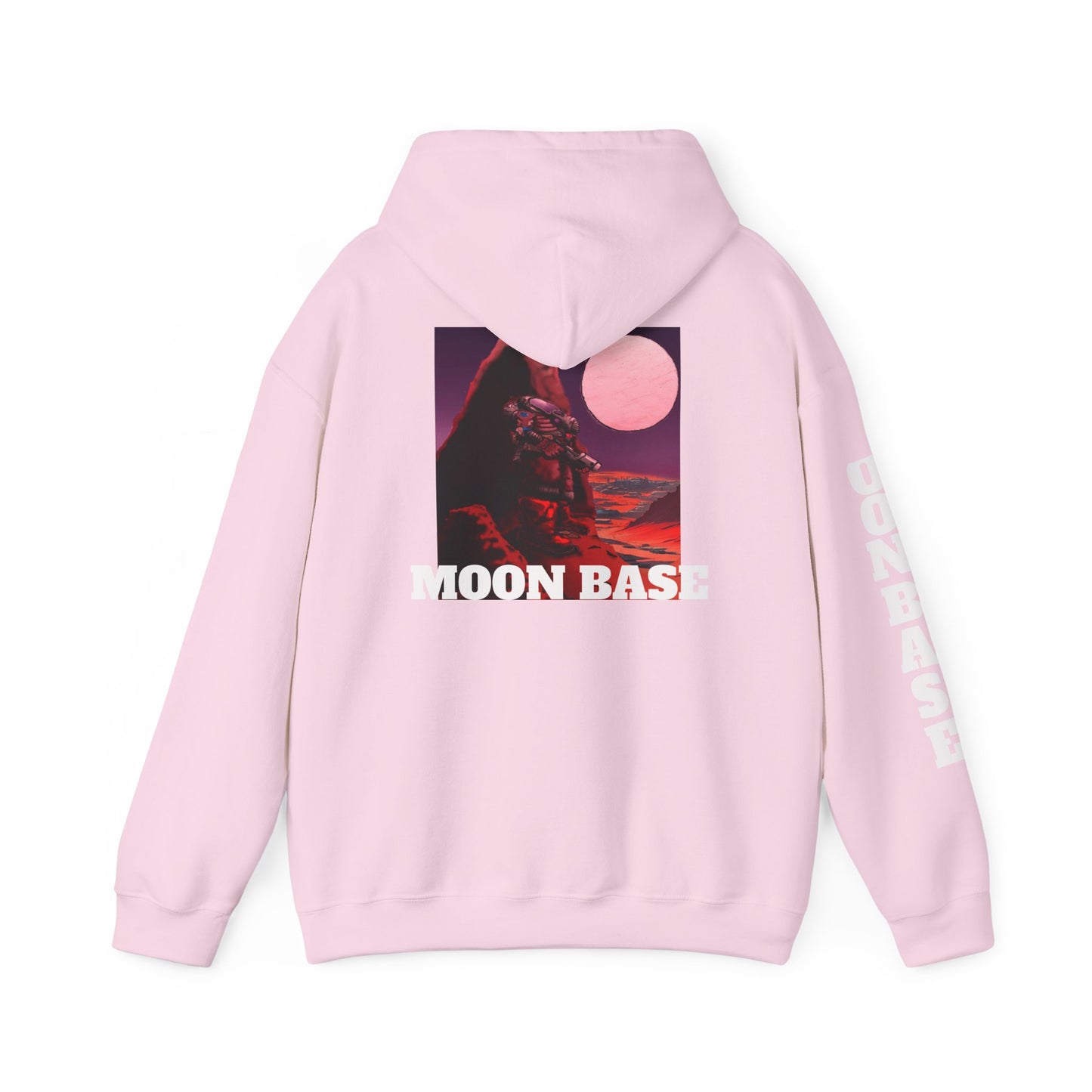 Science Fiction Hoodie - MOON BASE Space Colonist Heavy Blend™ hoodie by Cheshire Moon T-Shirts and Designs