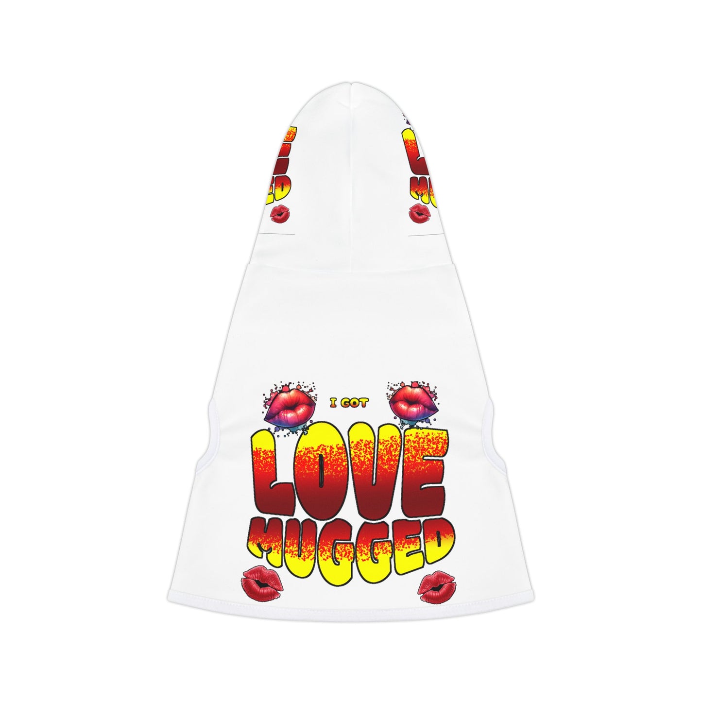 Cute Pet Hoodie "Love Mugged Dog Hoodie : I'm the Victim of Unconditional Love, Funny Pet Clothes, Cozy Animal Wear