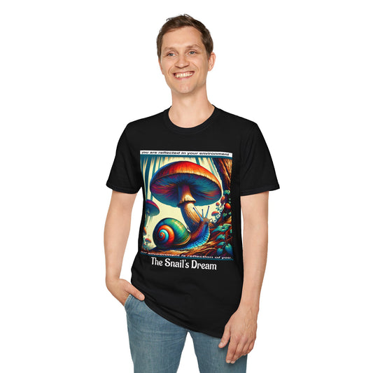 Imaginative Cool T-Shirt 'The Snail's Dream' -  Surreal Fantasy T-Shirt by Cheshire Moon T-Shirts and Designs