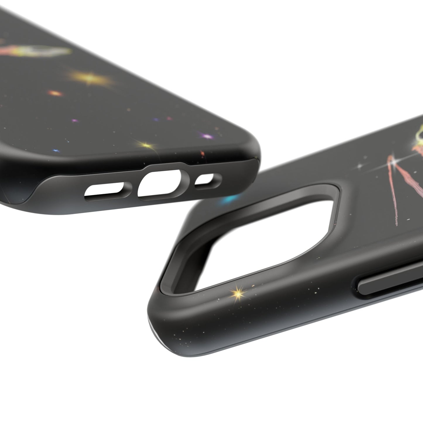 'Flying Saucer' Resistant Phone Case, Galaxy Space Design, Perfect Gift for Sci-Fi Lovers, Unique Phone Protector, Starry Night
