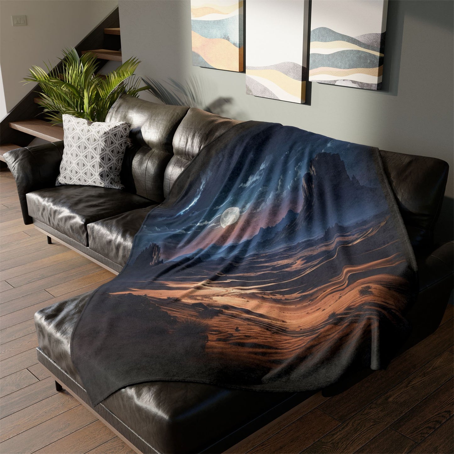 Valley Cozy Blanket - Beautiful Fantasy Home Decor for Dreamers  by Cheshire Moon T-Shirts and Designs Blanket