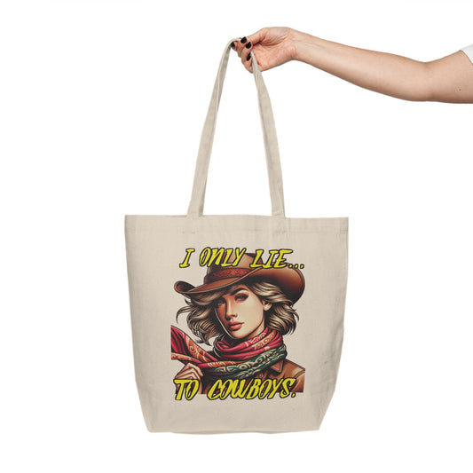 Cowboy Chic Tote Bag - Western Style Canvas Shopper - Cheshire Moon T-shirts and Designs