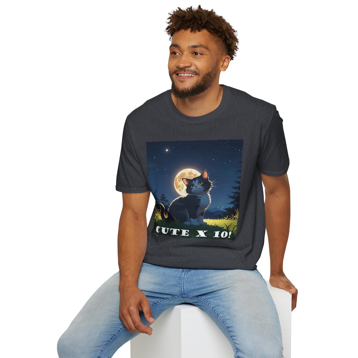 "Cute X 10!!" T-Shirt - For Cat Lovers Who Are Utterly Obsessed! by Cheshire Moon T-Shirts and Designs