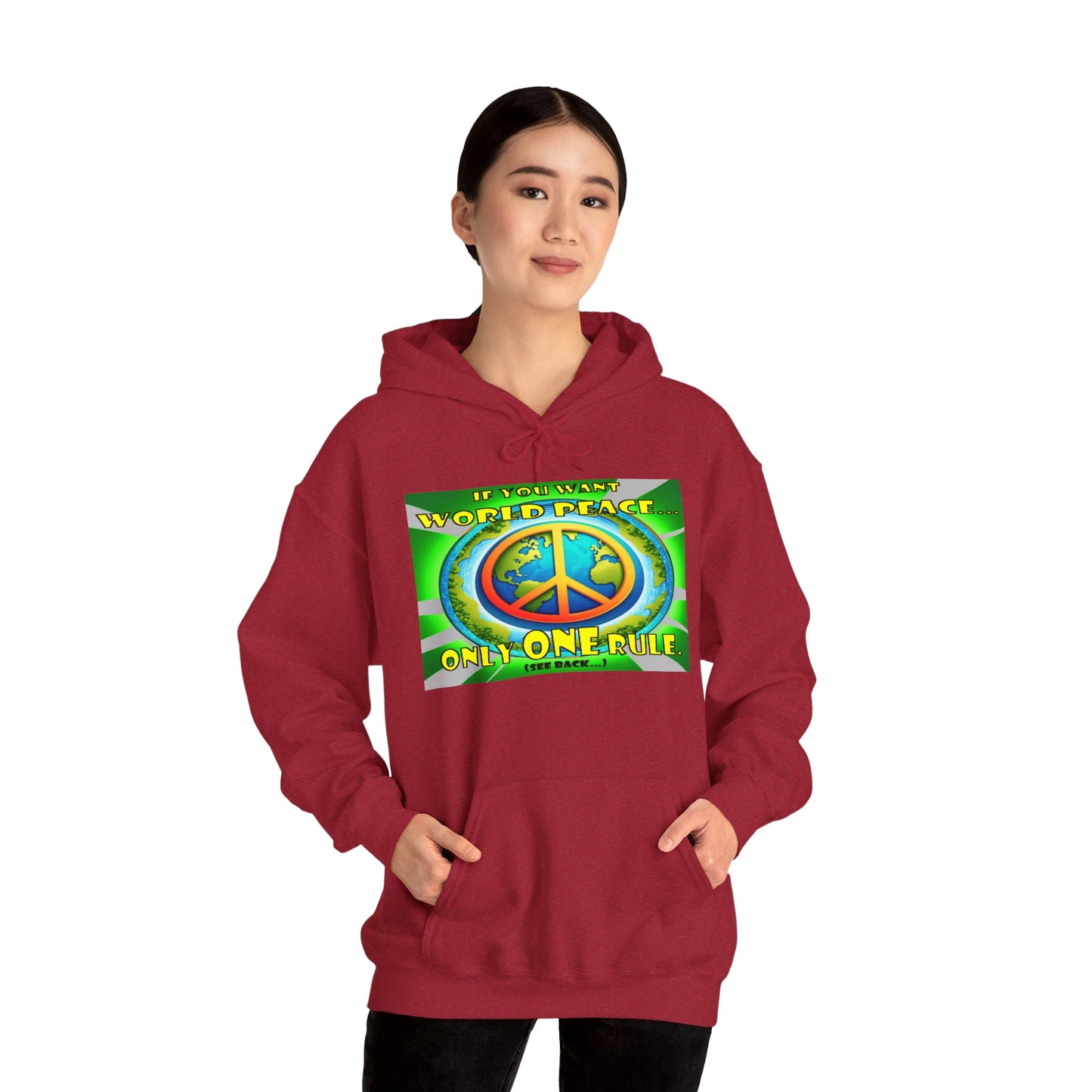 "The Answer to World Peace" Hoodie - The Perfect Gift for Peace Lovers -The Rule for World Peace by Cheshire Moon T-Shirts and Designs